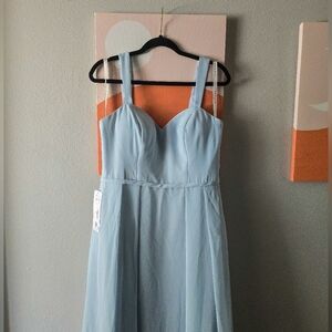 12 / L - AZAZIE "Simoan" Bridesmaid Dress - Mist Light Blue